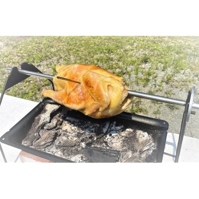 川俣シャモ　丸焼き用蒸し鶏　約1.1kg