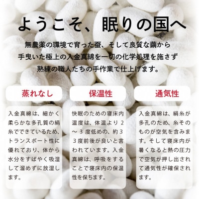 入り金真綿肌掛布団(アウトレット品・青色)