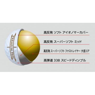 ゴルフボール　XXIOプレミアム　ボルドー【5ダース/60球入り】