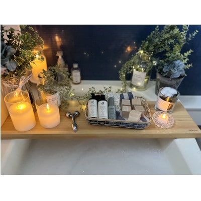 国産ヒノキのバステーブル　長さ75cm