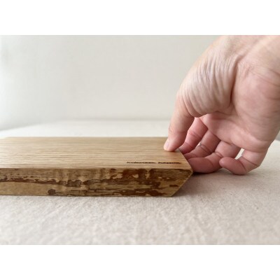 ガラスのような木のお皿「一人膳 八寸」クリ　Sサイズ　2枚セット