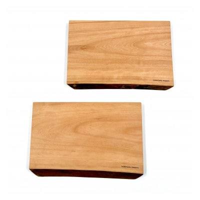 ガラスのような木のお皿「一人膳 八寸」サクラ　Mサイズ　2枚セット