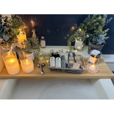 国産ヒノキのバステーブル　長さ80cm