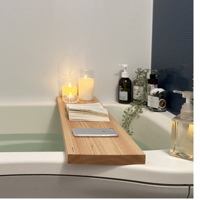 国産ヒノキのバステーブル　長さ80cm