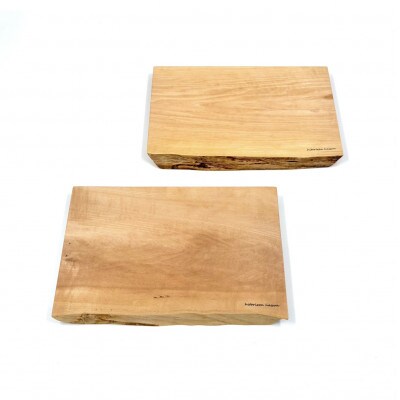 ガラスのような木のお皿「一人膳 八寸」カエデ　Mサイズ　2枚セット