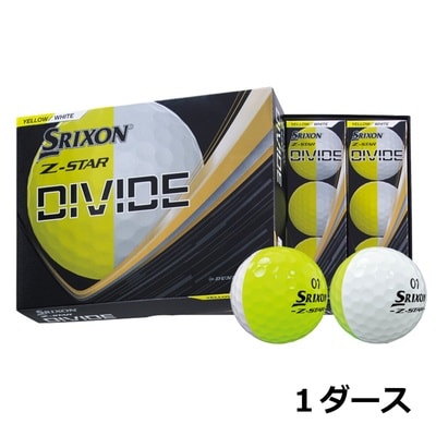 【数量限定】ゴルフボール　スリクソンZ-STAR ディバイド　ホワイトイエロー　1ダース