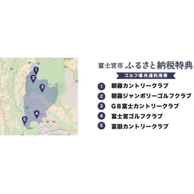 富士宮市ゴルフ場共通利用券　寄付額7万円コース(1,000円×21枚)