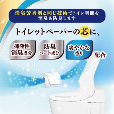 エリエール 消臭+トイレットティシュー しっかり香るフレッシュクリアの香りコンパクトダブル 64個