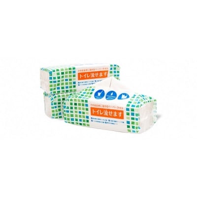 マスコー製紙　トイレに流せます　48個((100W×3個)×16パック入)