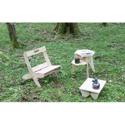 木製アウトドアチェア　1台【名入れ可】組立完成品　無塗装