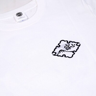 富士宮市 マンホールTシャツ 波 (白) : Sサイズ