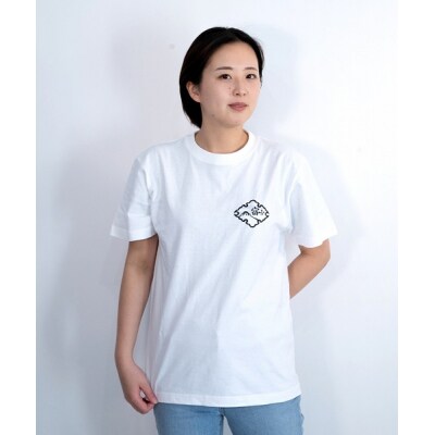 富士宮市 マンホールTシャツ 波 (白) : Sサイズ
