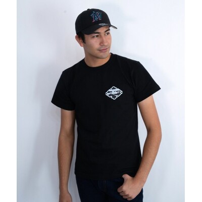 富士宮市 マンホールTシャツ 波 (黒) : Mサイズ