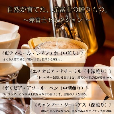 粉・4種セレクション|栽培期間中農薬化学肥料不使用|赤富士珈琲|利き珈琲チャンピオン厳選