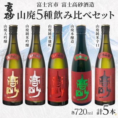 高砂 山廃 5種飲み比べセット 720ml×各1本
