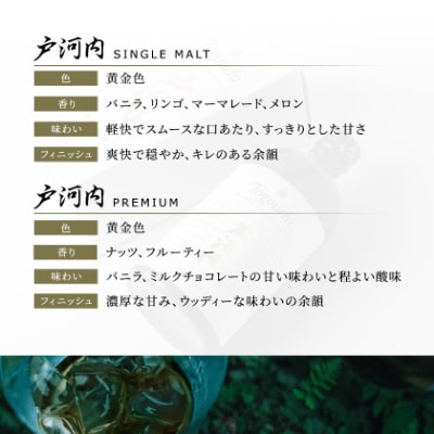 ジャパニーズウイスキー戸河内2本セット(シングルモルト、PREMIUM)
