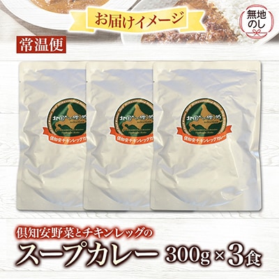 【無地熨斗付き】チキンが丸ごと1本入ったスープカレー 中辛 300g×3個