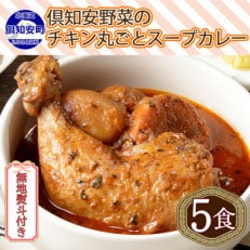 【無地熨斗付き】チキンが丸ごと1本入ったスープカレー 中辛 300g×5個 北海道 倶知安町 | ふるさと納税のお礼品