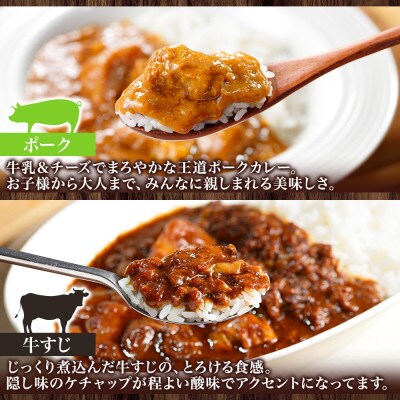 【無地熨斗付き】倶知安野菜のカレー食べ比べ4種セット 中辛 計8個