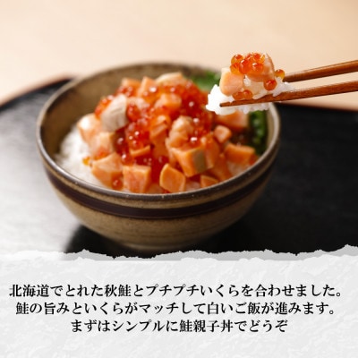 【無地熨斗付き】脂ののった秋鮭にいくらの醤油漬けを合わせた「秋鮭いくら」150g×2個