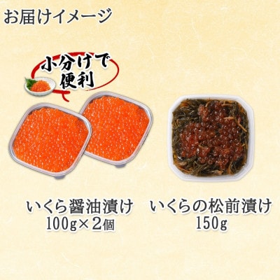 北海道産 いくら醤油漬け 100g×2 いくら松前漬け 150g 北海道 倶知安町