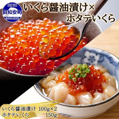 北海道産 いくら醤油漬け 100g×2 ホタテいくら 150g 北海道 倶知安町