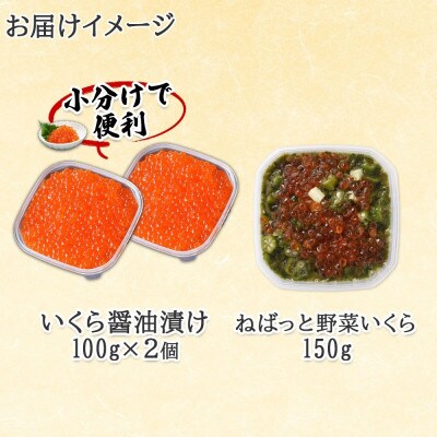 北海道産 いくら醤油漬け 100g×2 ねばっと野菜いくら 150g 北海道 倶知安町