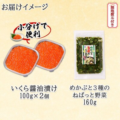 【無地熨斗付き】北海道産 いくら醤油漬け ねばっと野菜 3種 北海道 倶知安町
