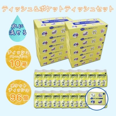2022年2月発送開始『定期便』北海道産 とけまるくんティッシュ&ポケットティッシュセット全4回