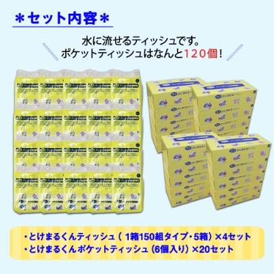 2022年1月発送開始『定期便』北海道産 とけまるくんティッシュ各種大容量セット全3回