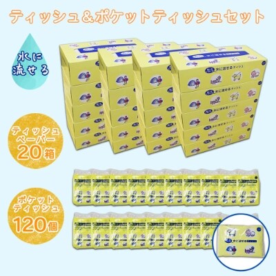 2022年2月発送開始『定期便』北海道産 とけまるくんティッシュ各種大容量セット全2回