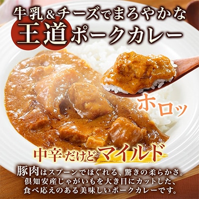 倶知安野菜のまろやかポークカレー 中辛 200g×3個 北海道 倶知安町