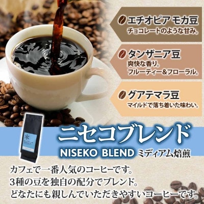 コーヒー 挽き豆 粉 300g コーヒー専門店の自家焙煎 ミディアムロースト 北海道 倶知安町