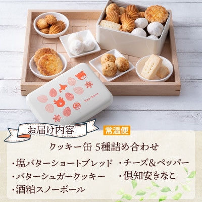 北海道 クッキー 缶 5種 詰め合わせ  焼き菓子スイーツ Nao-buns 倶知安町