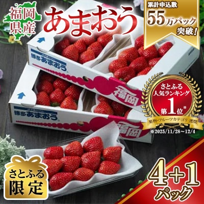 【さとふる限定】【2026年発送先行受付】『春あまおう』5パック(1.2kg以上)