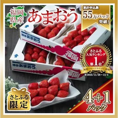 【2027年発送先行受付】【さとふる限定】いちご『春あまおう』5パック(1.2kg以上)