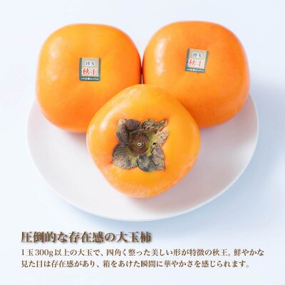 【先行受付】柿「秋王(あきおう)」3.5kg箱(8-12玉)福岡限定!ブランド(宇美町)