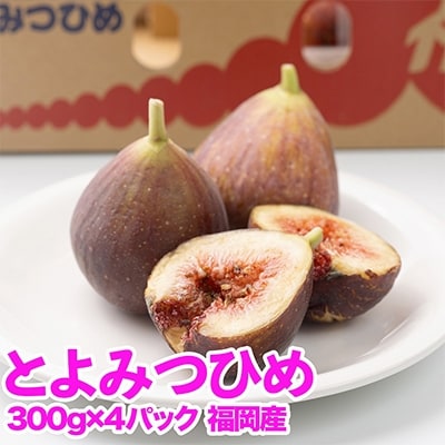 【宇美】福岡限定!ブランドいちじく「とよみつひめ」約300g×4パック