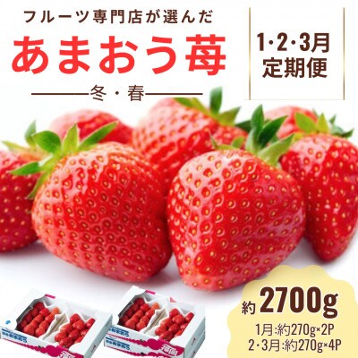 【発送月固定定期便】1月～3月発送　冬あまおう・春あまおうセット(宇美町)全3回