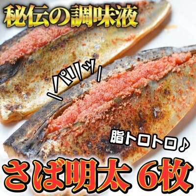 さば明太　6枚　秘伝の辛子明太子液たれ仕込み(宇美町)