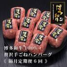 【2ヵ月毎定期便】博多和牛100%本格手ごねハンバーグ　150g×10個(宇美町)全6回