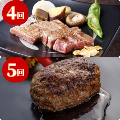 【毎月定期便】【博多和牛】ステーキ・薄切り・ハンバーグ(宇美町)全5回