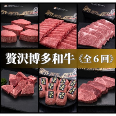 【毎月定期便】博多和牛の旨み満喫!人気6種豪華ステーキとハンバーグ定期便(宇美町)全6回