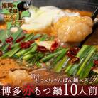 味付きもつ鍋セット 10人前(もつ1000g) 濃縮醤油スープ(宇美町)