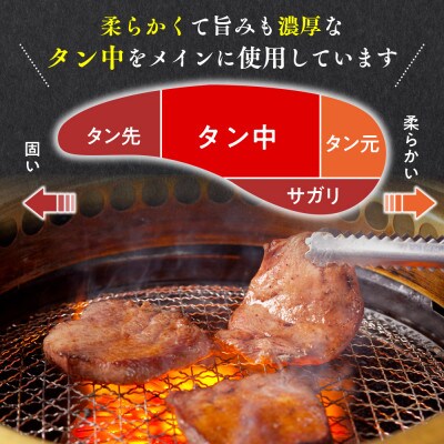 【希少部位】国産牛　牛タン　醤油タレ味　焼き肉用　1,000g　6～7人前