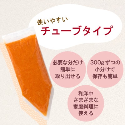 ほぐし辛子明太子チューブタイプ 900g(300g×3)(宇美町)