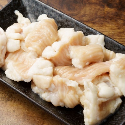 【毎月定期便】訳あり!博多味噌もつ鍋2人前と辛子明太子(切子)1個セット(宇美町)全2回