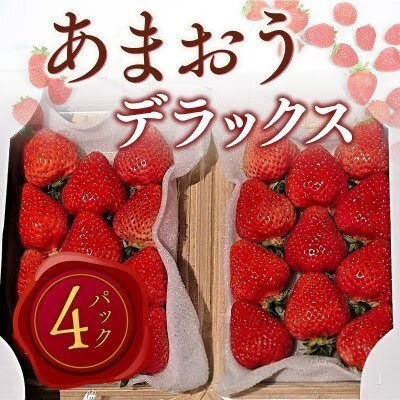 【2027年2月より順次発送】あまおうデラックス(約250-270g×4パック) (宇美町)