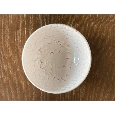 龍爪梅花皮 ちょっと茶碗　赤(11cm)