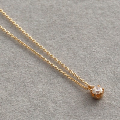 【10金イエローゴールド ダイヤモンドネックレス】0.1ct 飾らない美しさ 6本たてづめペンダント